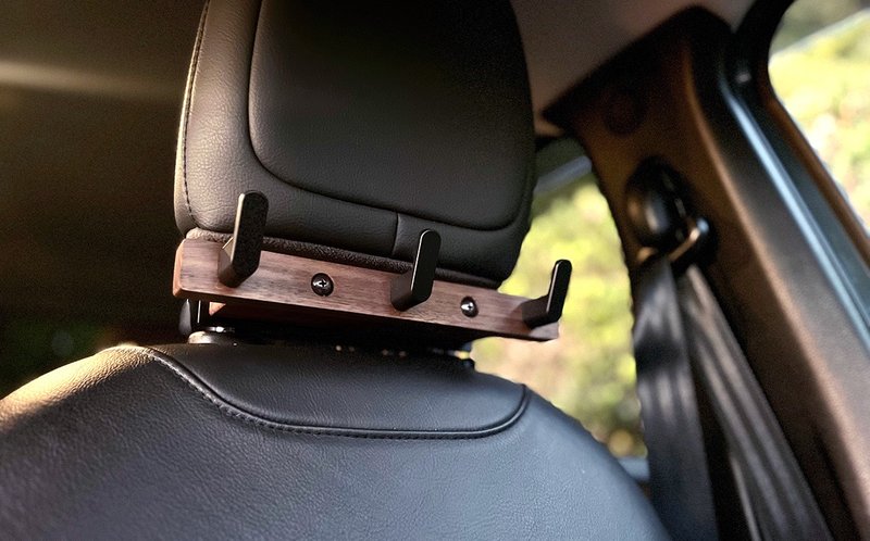 三连挂勾 靠枕 雨伞 垃圾袋 背包 杂物收纳 木质 椅背挂架 设计款 原木家具 原木收纳 原木家具 - 衣架/挂勾 - 木头 咖啡色