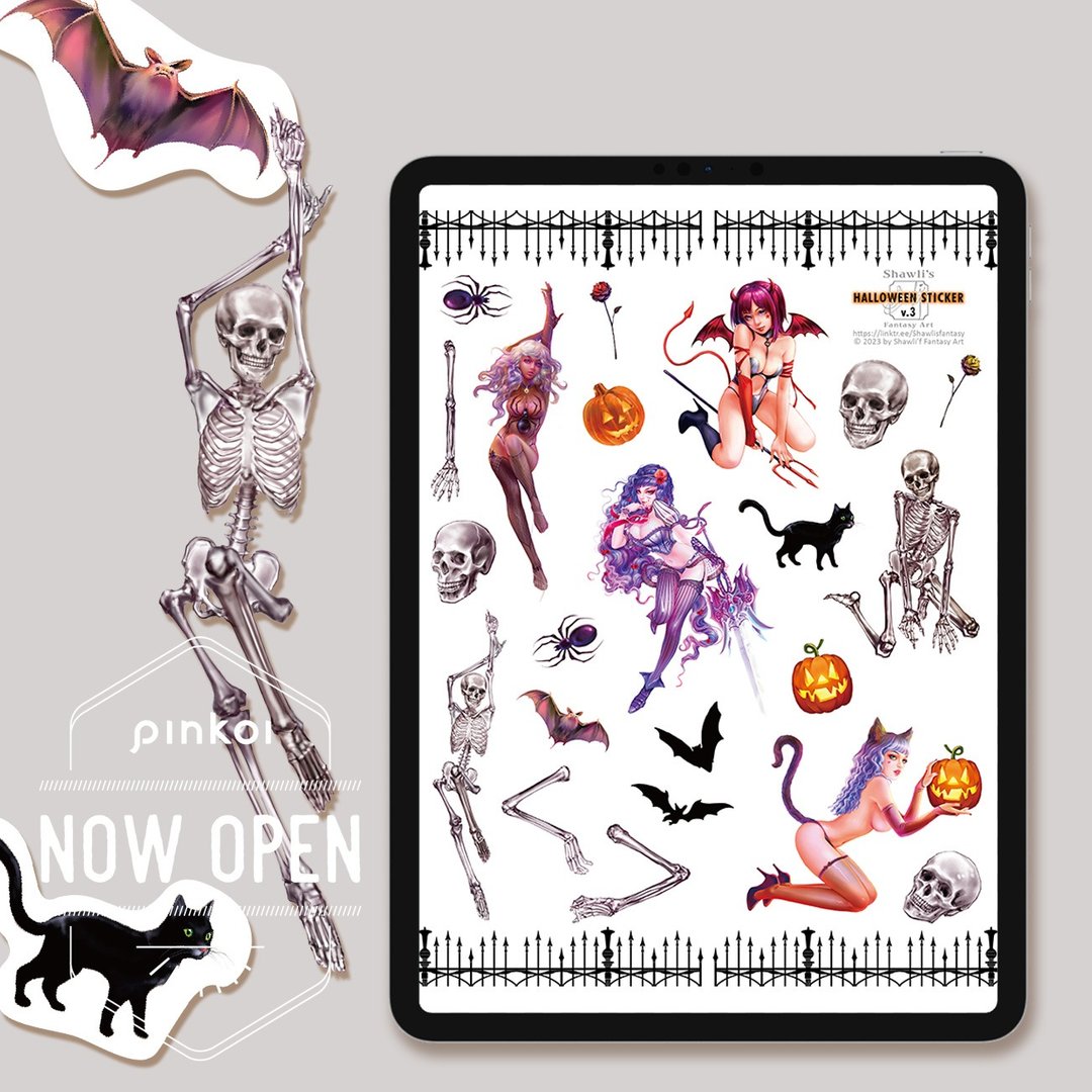 Digital Stickers Halloween 数位贴纸万圣节 V3 电子手 - 电子手帐及素材 - 其他材质 