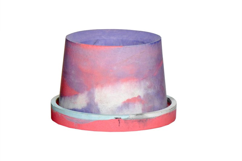 水泥花盆、盆器、多肉、植物、紫、粉红、盆栽 - 植栽/盆栽 - 水泥 