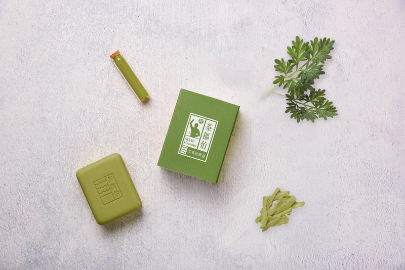 茶抠伯系列_艾草抗菌皂 125g - 肥皂/手工皂 - 其他材质 绿色