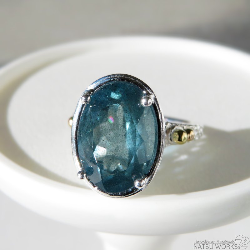 海蓝宝戒指 / Moss Aquamarine Ring 0 - 戒指 - 宝石 蓝色