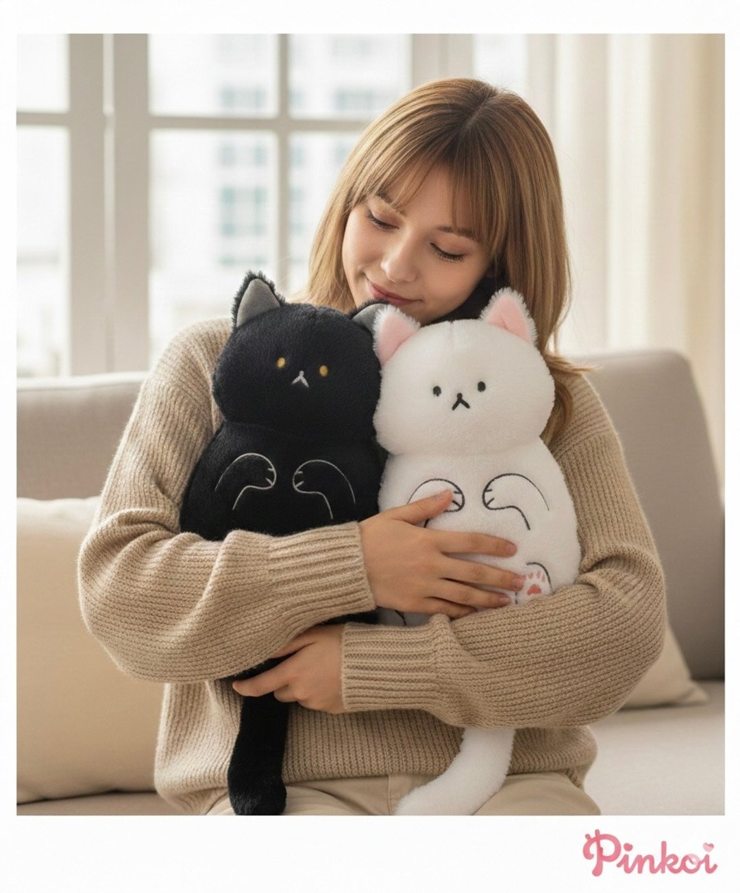 情人节送礼/这只猫猫不用铲屎只要抱抱/猫抱枕 - 玩偶/公仔 - 其他人造纤维 黑色