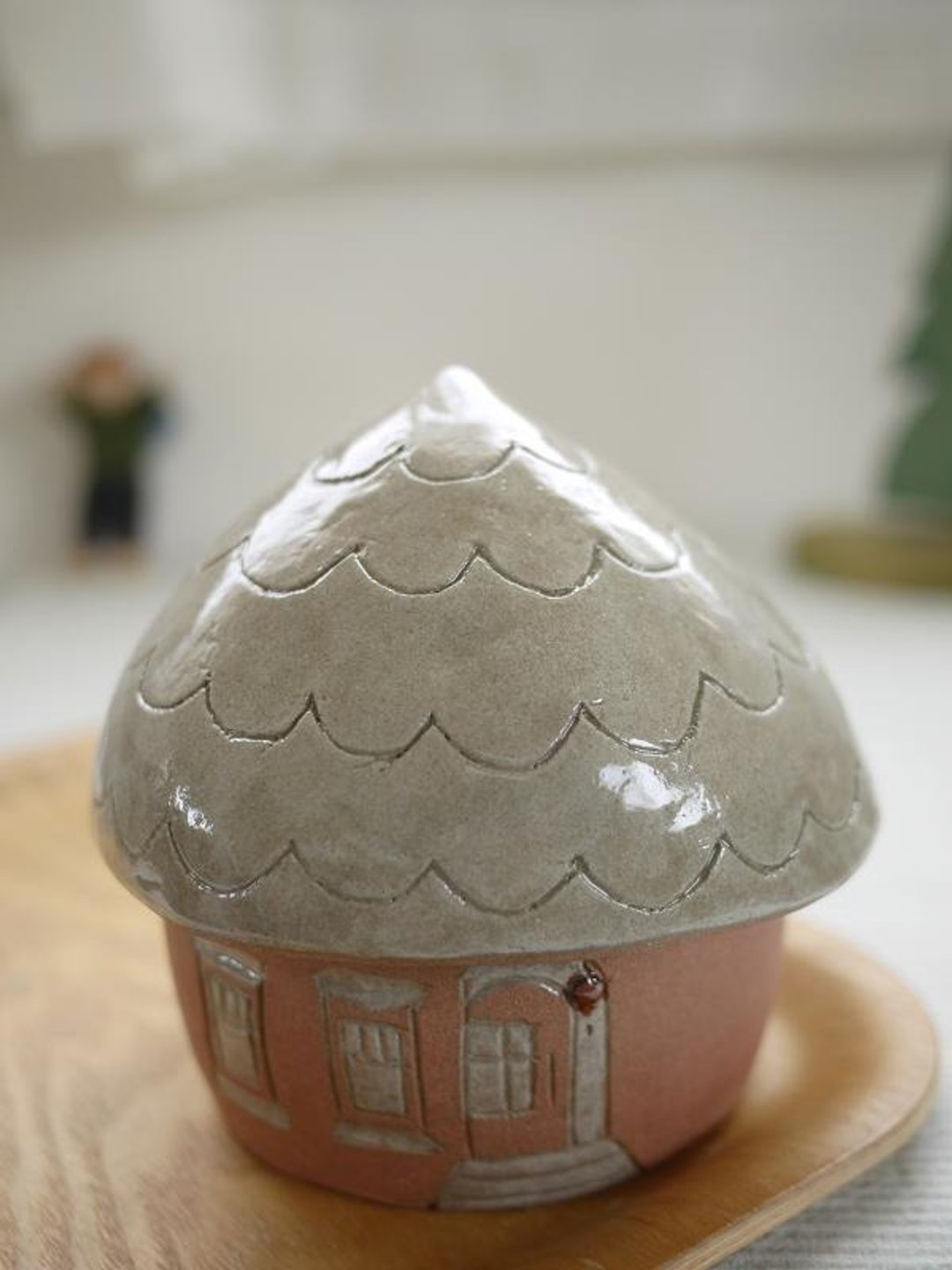 Home accessories (red clay) / accessory case of a brown's house - 花瓶/陶器 - 陶 咖啡色
