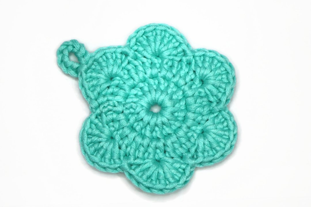 Flower Large Thick Cotton Cup Mug Crochet Coaster Mat - Mint - 杯垫 - 棉 蓝色