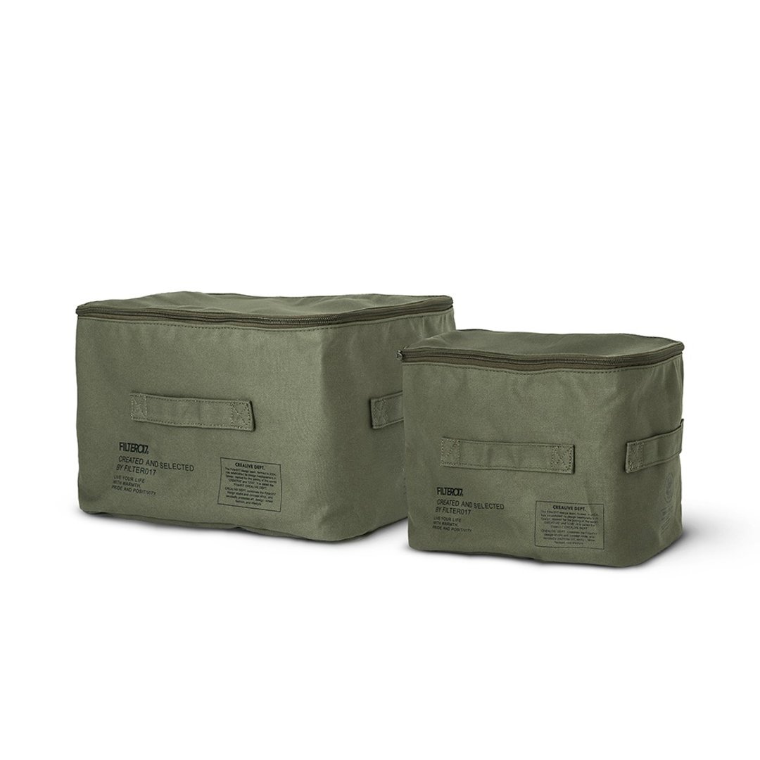 Filter017 Waxed Canvas Soft Box 上蜡帆布立体收纳袋 - 收纳用品 - 棉 绿色