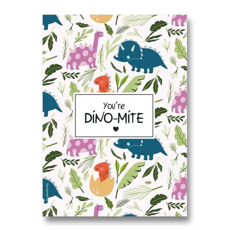 科学明信片-You're dino-mite (2款) - 卡片/明信片 - 纸 多色