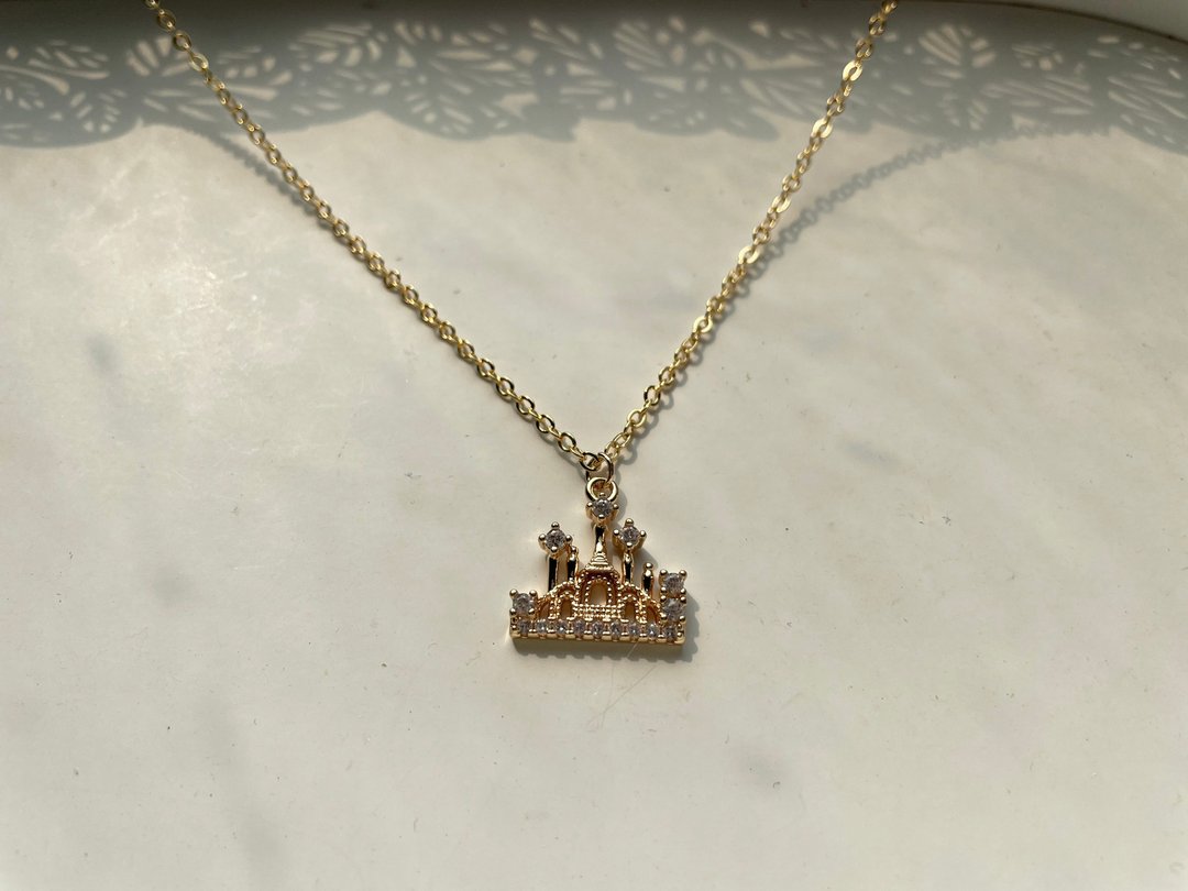 *coucoubird* 城堡项链 - 项链 - 24k 金 金色