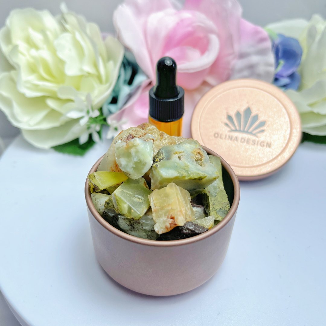 天然能量水晶扩香 薰香石 净化疗愈组 扩香石 香氛 原矿 原石扩香 - 香薰/精油/线香 - 水晶 多色