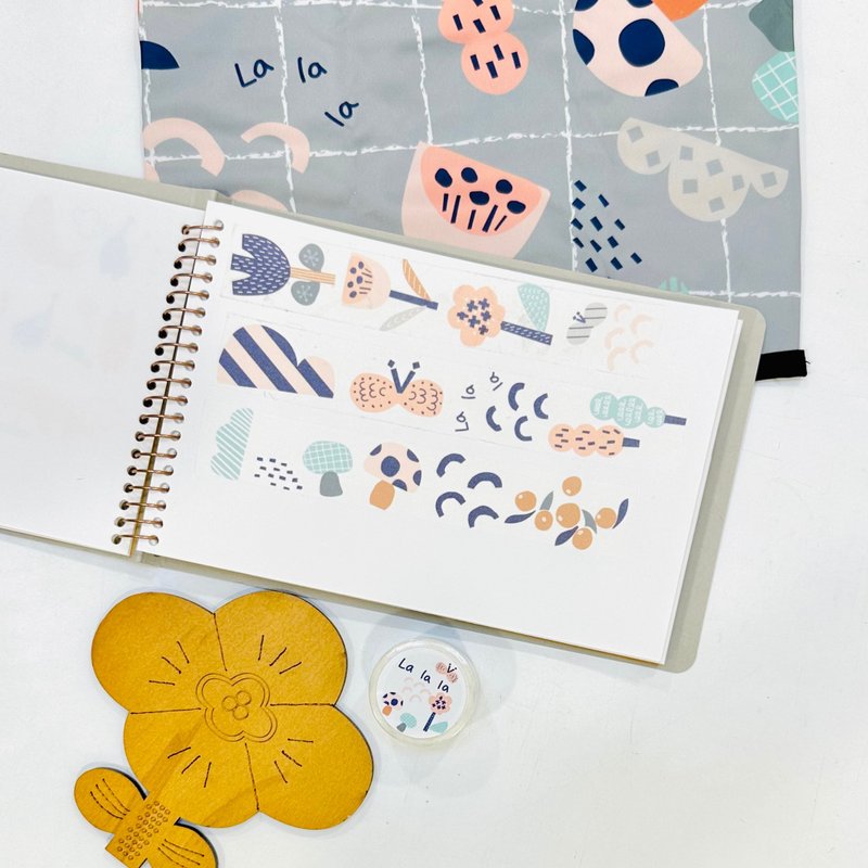 独家布花设计款—夏日花果 限量纸胶带 - 纸胶带 - 纸 