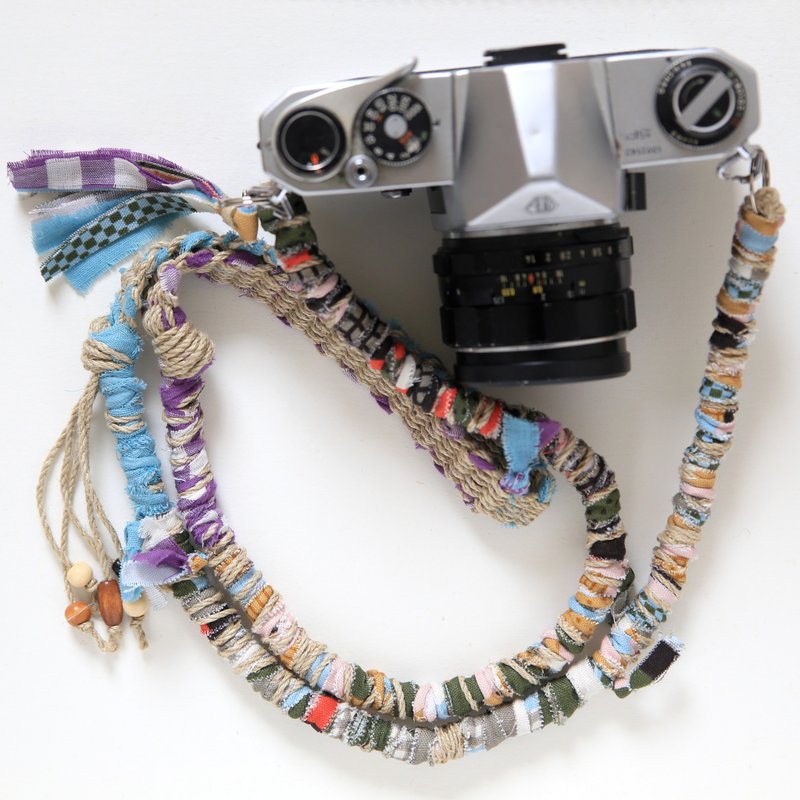 Torn Cloth Hemp String Hemp Camera Strap #8/Belt - 相机背带/脚架 - 棉．麻 多色