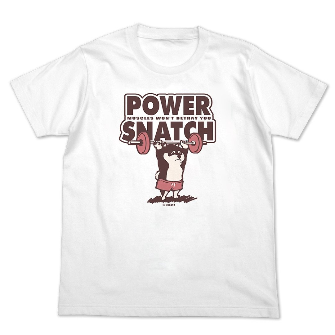仓屋健身系列T恤抓举Power Snatch柴犬周边短袖 - 中性连帽卫衣/T 恤 - 棉 