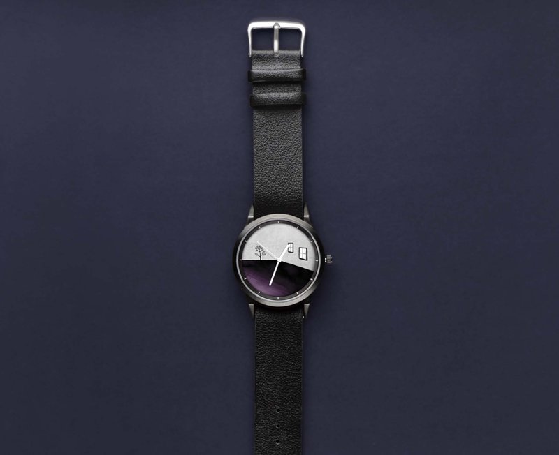 插画X手表 -HOME系列 #2 - 男表/中性表 - 其他金属 黑色