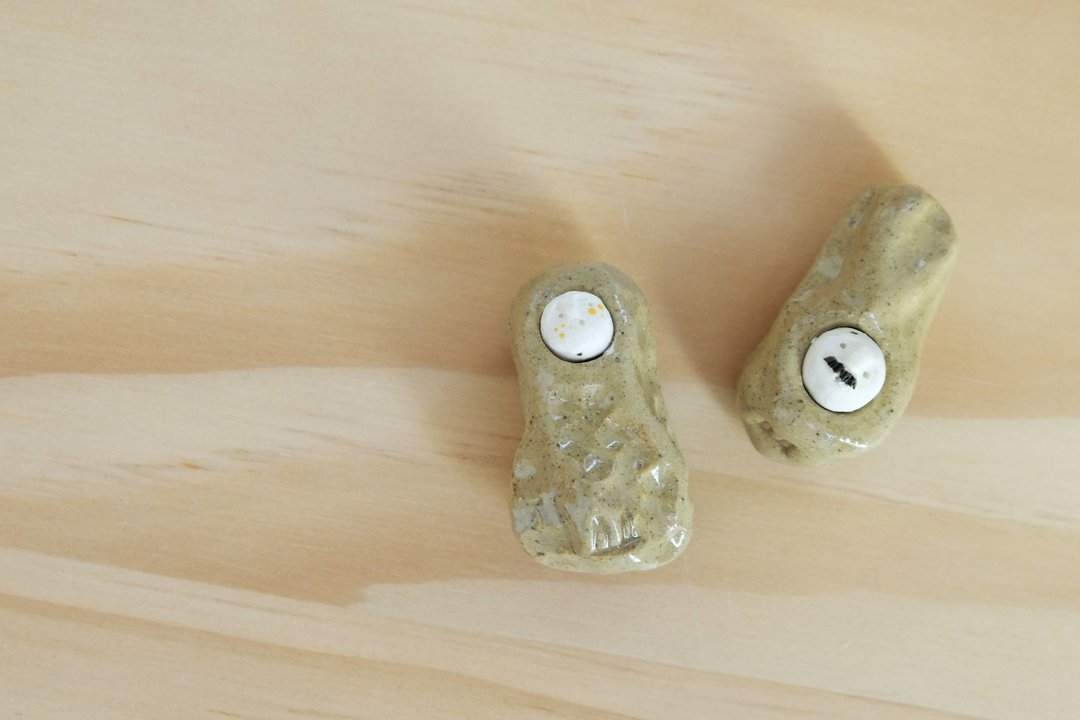 | Luna 陶偶系列 | 陶器 花生 装饰 摆设 | 2入组 - 摆饰 - 陶 卡其色