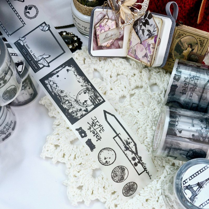 艾菲尔铁塔 Film / 5cm 雾面 PET 胶带 - 纸胶带 - 塑料 白色