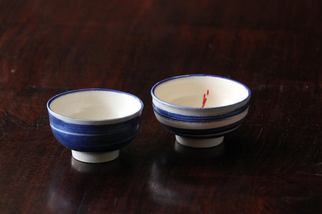 鱼样小茶杯 二只(组) 礼盒 - 茶具/茶杯 - 瓷 蓝色