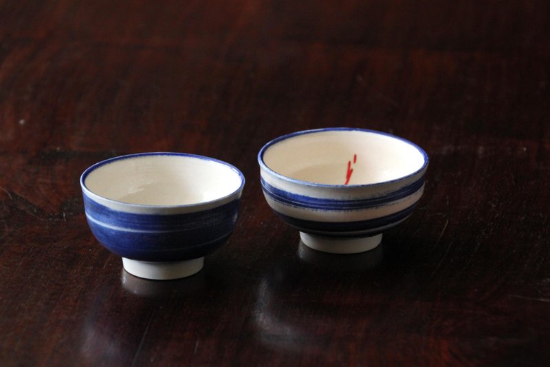 鱼样小茶杯 二只(组) 礼盒 - 茶具/茶杯 - 瓷 蓝色
