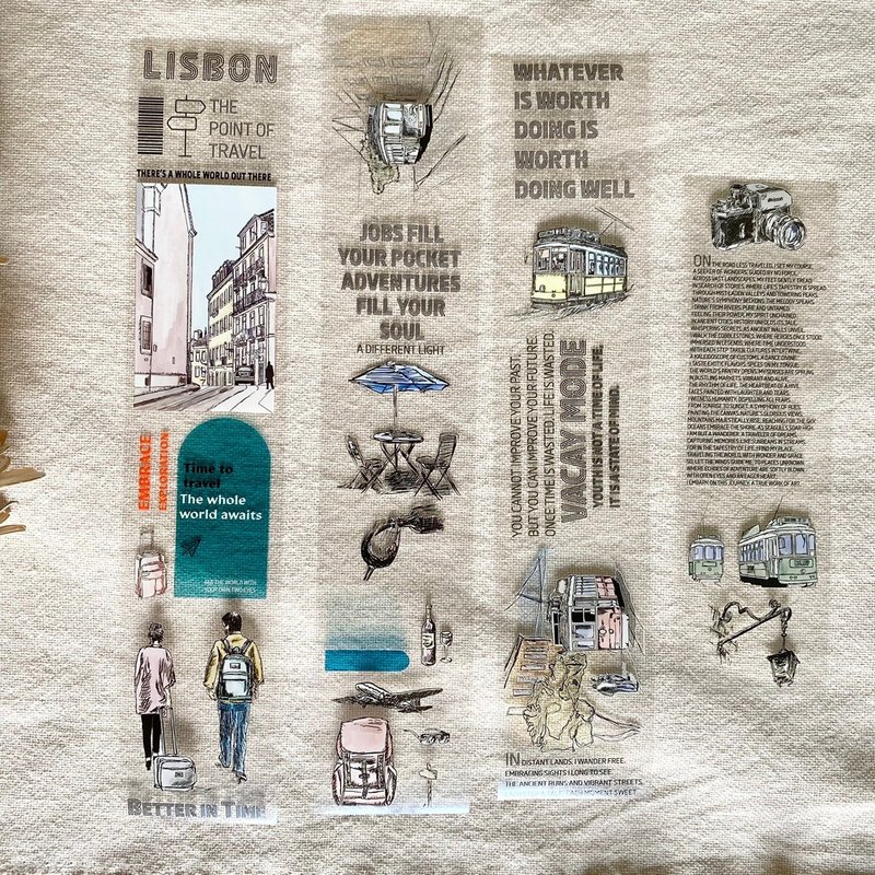 旅行的意义- The Point of Travel 5.5cm 亮面/雾面 PET - 纸胶带 - 塑料 