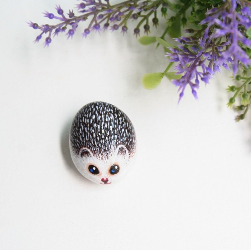 爱微笑的小刺猬石头插画 - 其他 - 防水材质 白色