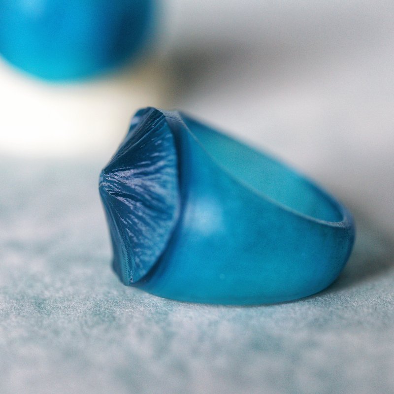 Ring - Mt. Fuji - 戒指 - 树脂 蓝色