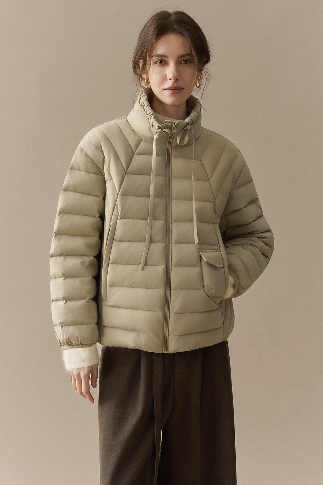 防水工艺面料 / 立领羽绒服外套 / 95白鹅绒 - 女装休闲/机能外套 - 其他材质 多色