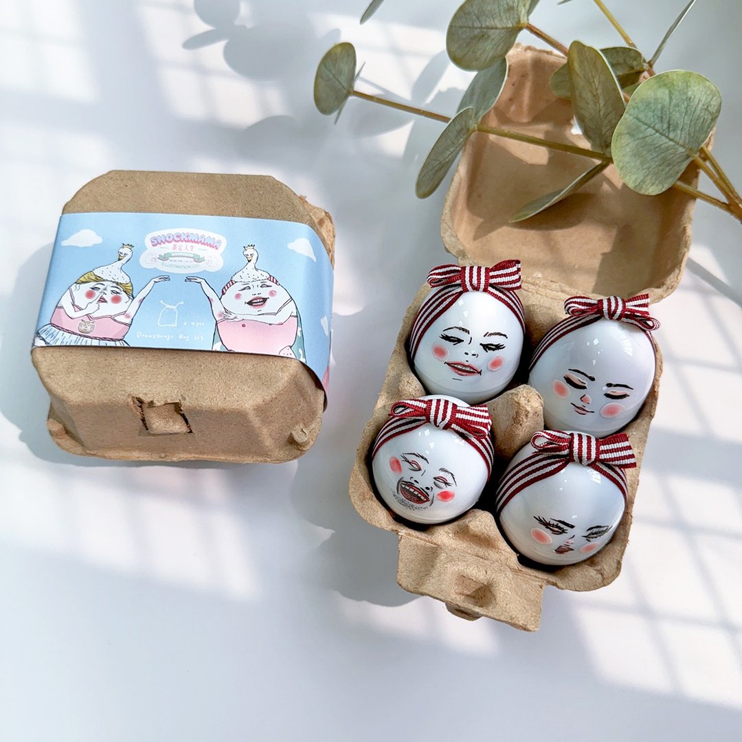 蛋定天鹅湖 小束口袋组 - 化妆包/杂物包 - 聚酯纤维 卡其色