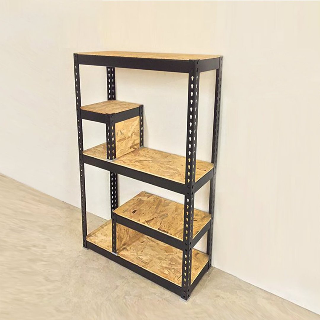多层组合收纳架90x30x150cm - 置物架/篮子 - 其他金属 黑色