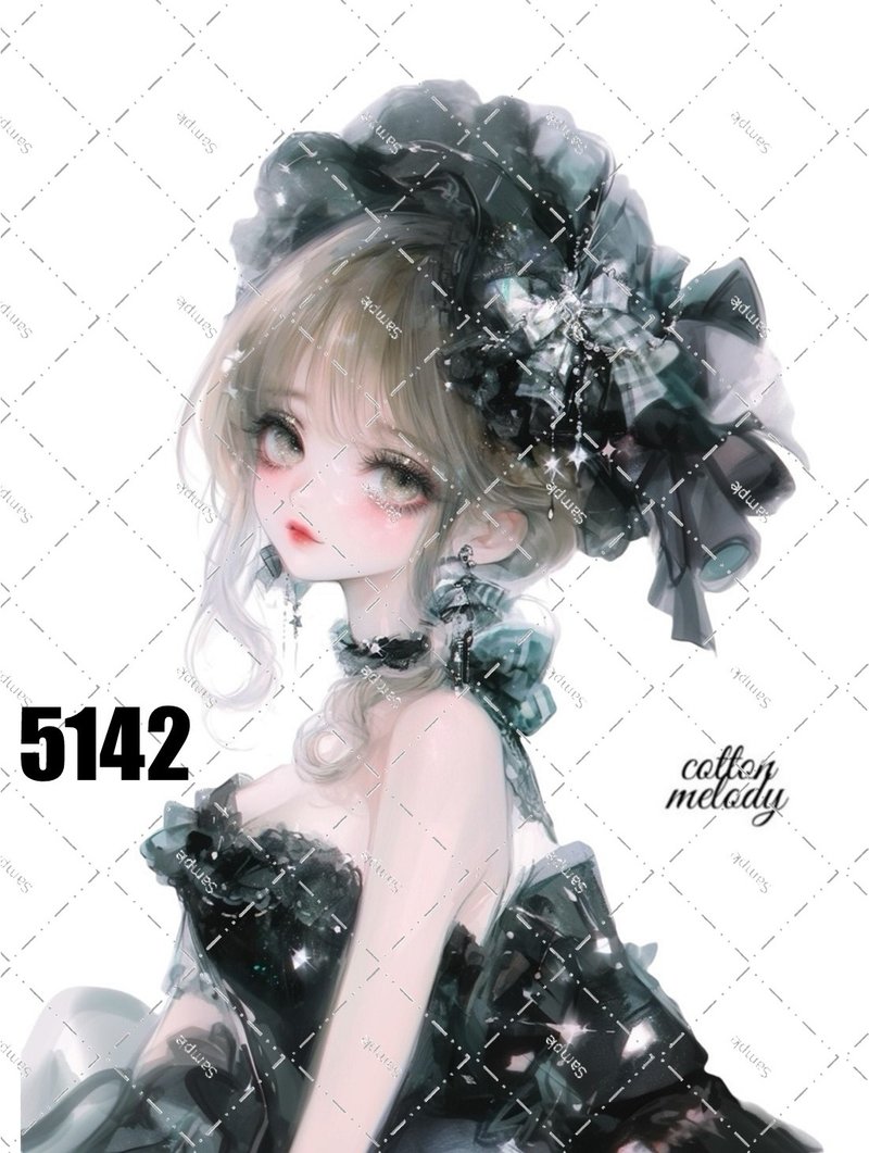 original sticker no.5142 人物贴纸 原创贴纸 原创人物贴纸 装饰贴纸 cotton melody - 贴纸 - 纸 
