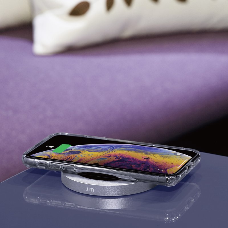 AluBase Wireless 铝质快充无线充电盘 (附快充充电器) - 手机充电及周边 - 铝合金 黑色