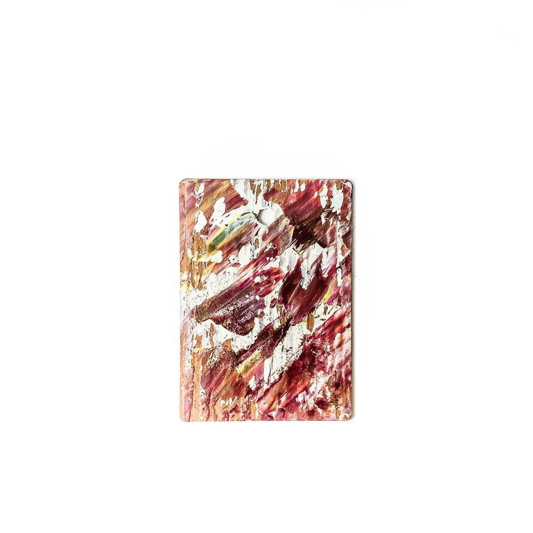手绘抽象艺术环保木牌吊饰 Abstract Wood Art_Play Time - 吊饰 - 环保材料 银色
