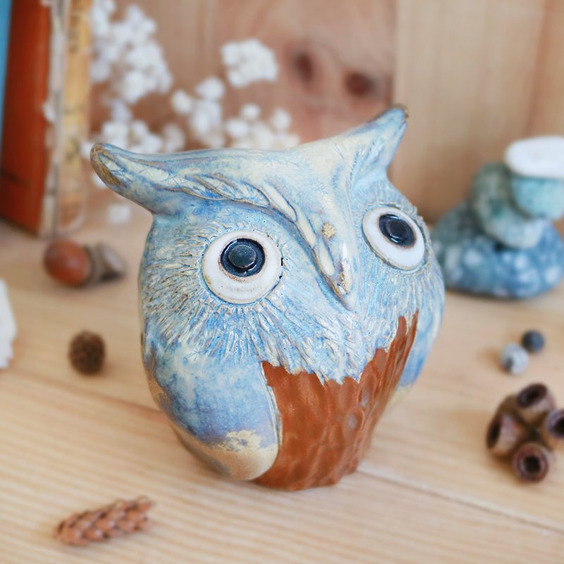 大猫头鹰(角) - 1 - 摆饰 - 陶 