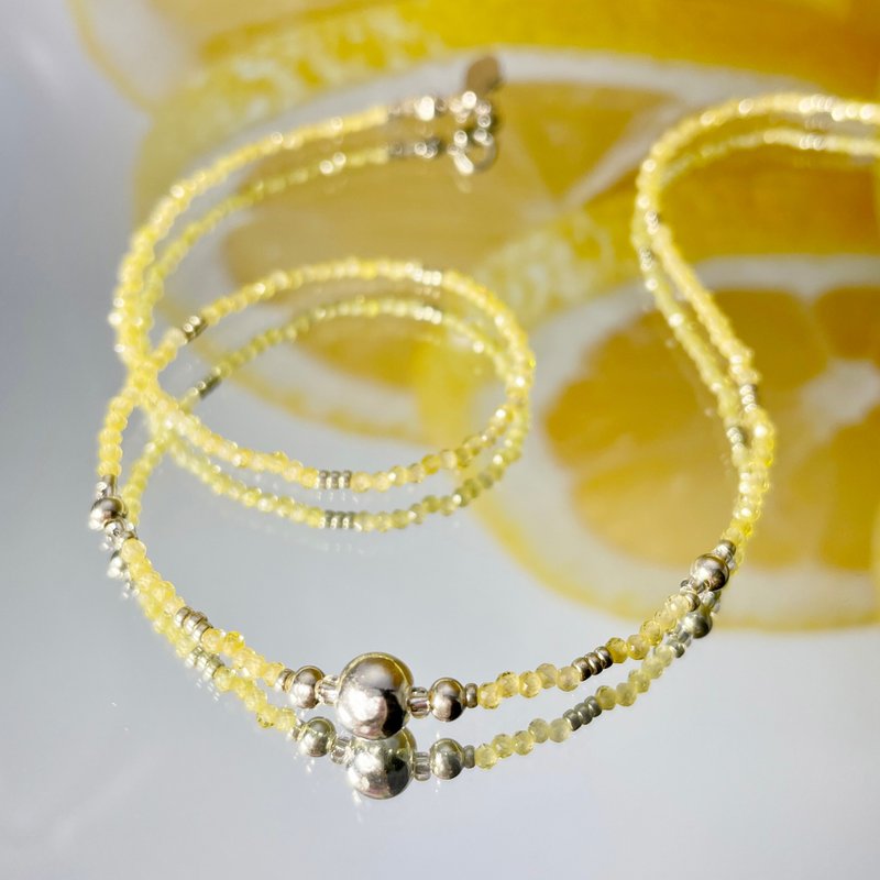 水果蔬菜系列 - 028 柠檬银项链 - 项链 - 银 黄色