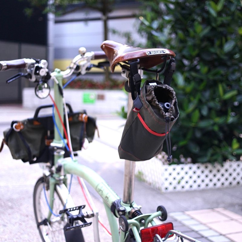 Brompton 两用自行车坐垫包 - 军绿色 - 自行车/周边 - 棉．麻 绿色