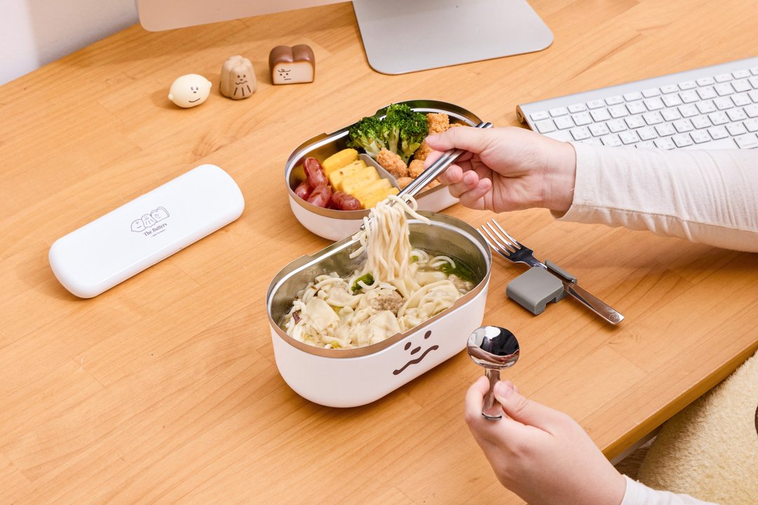 Bento-GO x 奶油家族联名【轻伴盒餐具组】 - 便当盒/饭盒 - 其他材质 金色