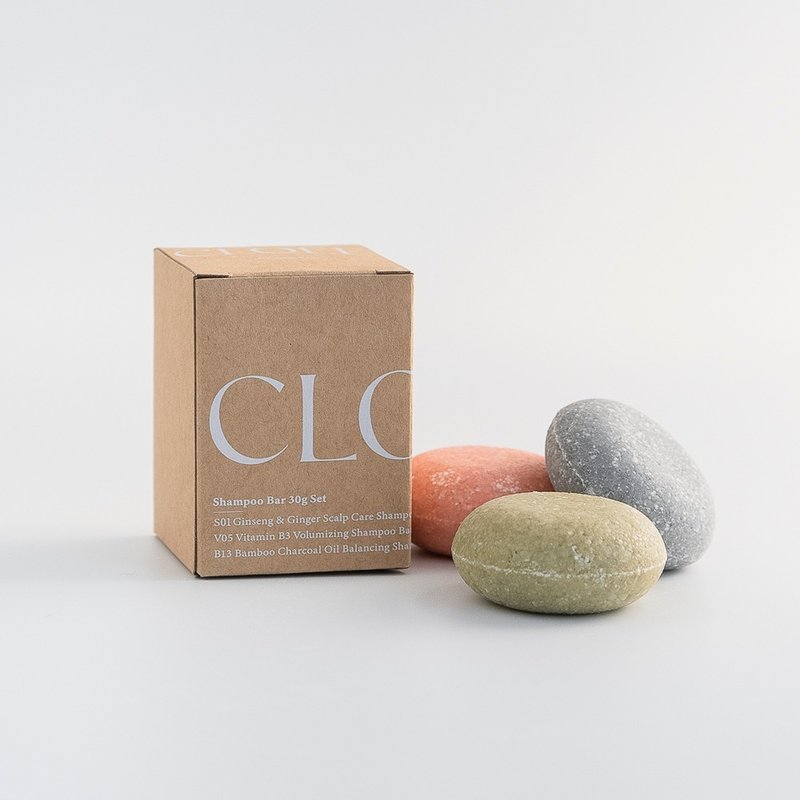 【CLOEE 洗发饼】 30g 三入组-每款各一颗 Shampoo Bar 头皮呵护 - 洗发用品 - 浓缩/萃取物 咖啡色