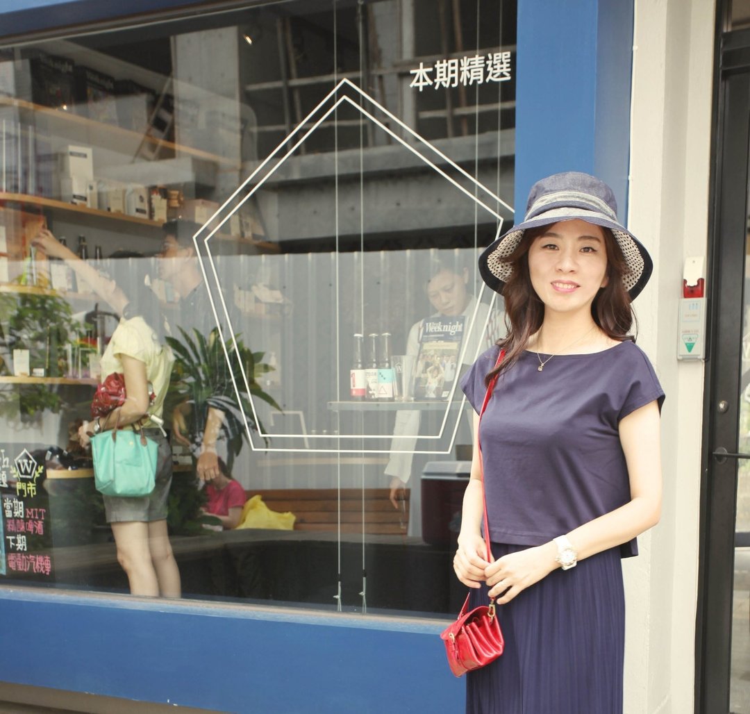 layoo 来哟│经典气质淑女帽 牛仔深蓝滚边浅灰 - 帽子 - 棉 蓝色