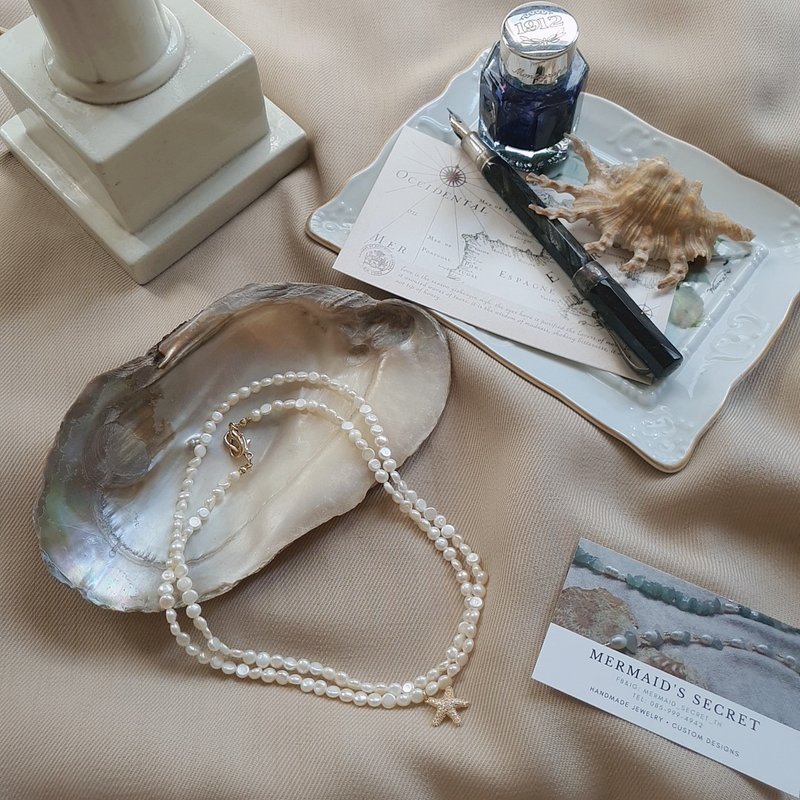 Real Freshwater Pearl Multi-Purpose Necklace ,Bracelet , Mask Necklace - 项链 - 宝石 白色