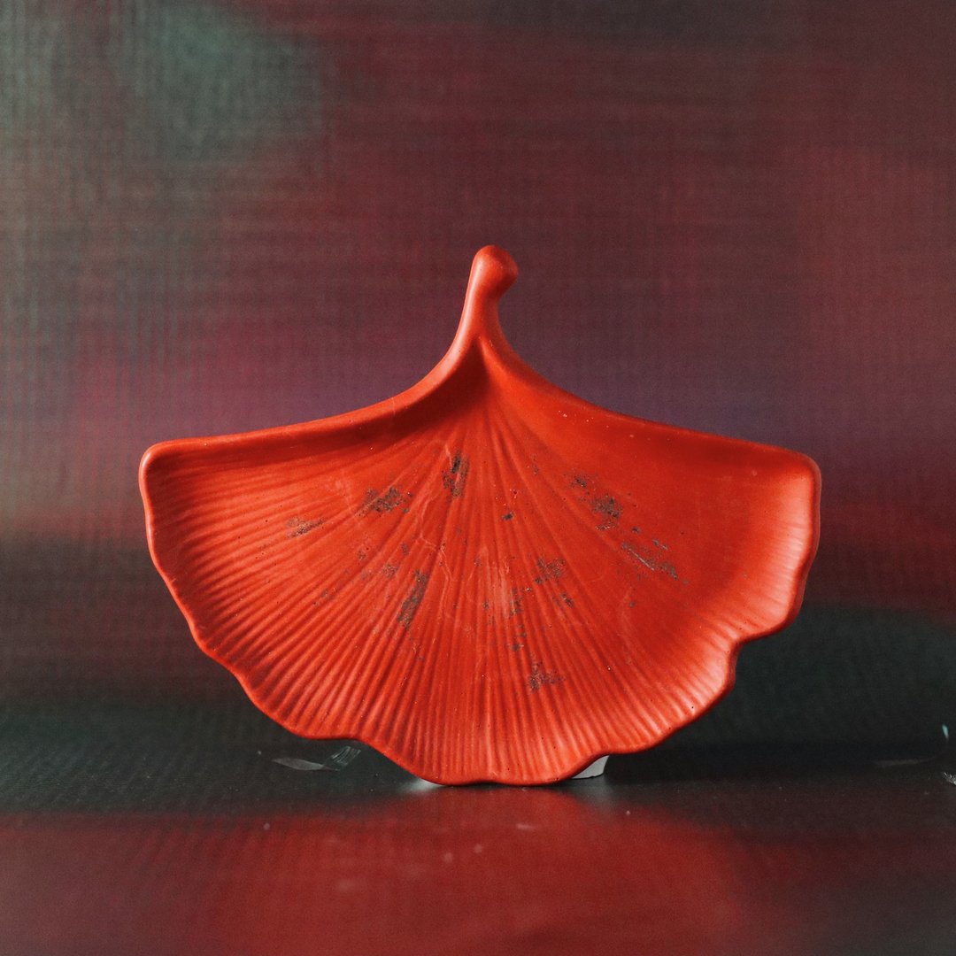 环保永续材/圣诞金箔叶盘- 嫣红 - 收纳用品 - 环保材料 红色
