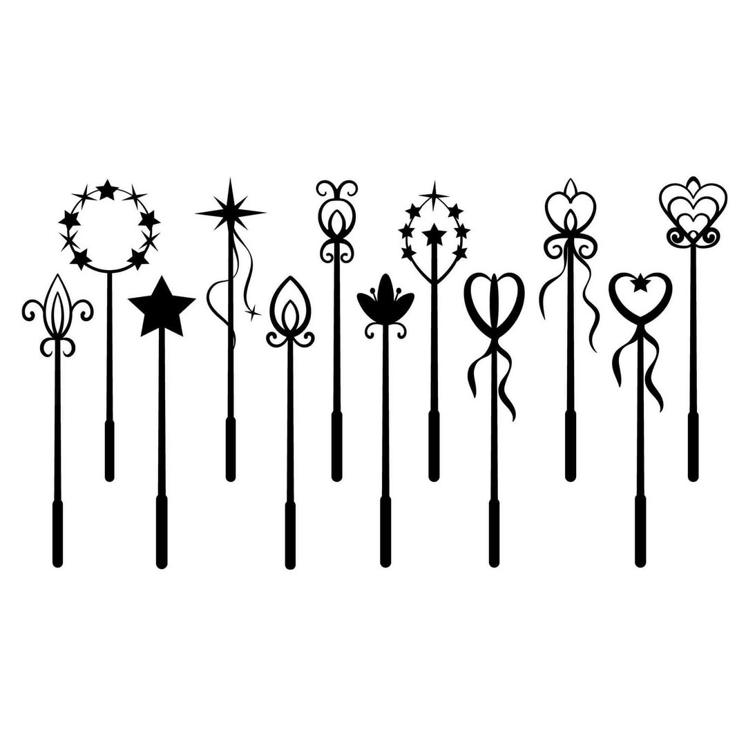 Magic wand svg, wands svg, magic wand eps, wands eps, magic wand png, wands png - 图文模板设计 - 其他材质 