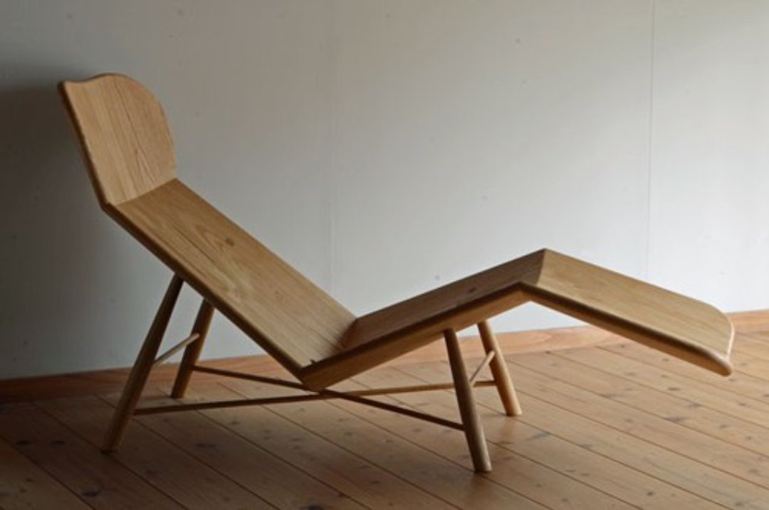 Chaise longue chaise longue - 其他家具 - 木头 卡其色