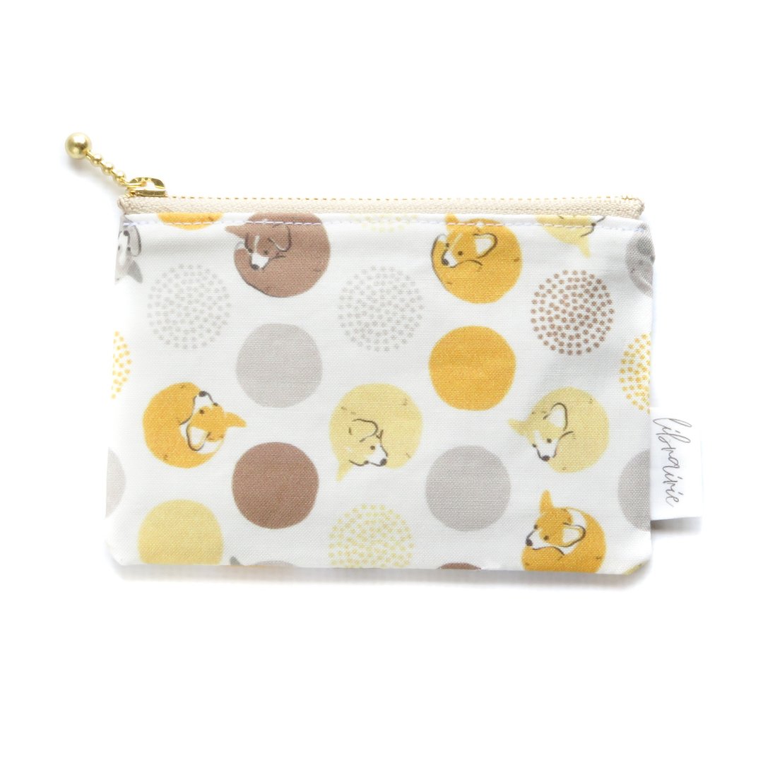 Kogipochi Marmaru Corgi Coin Case Card Case - 化妆包/杂物包 - 棉 橘色
