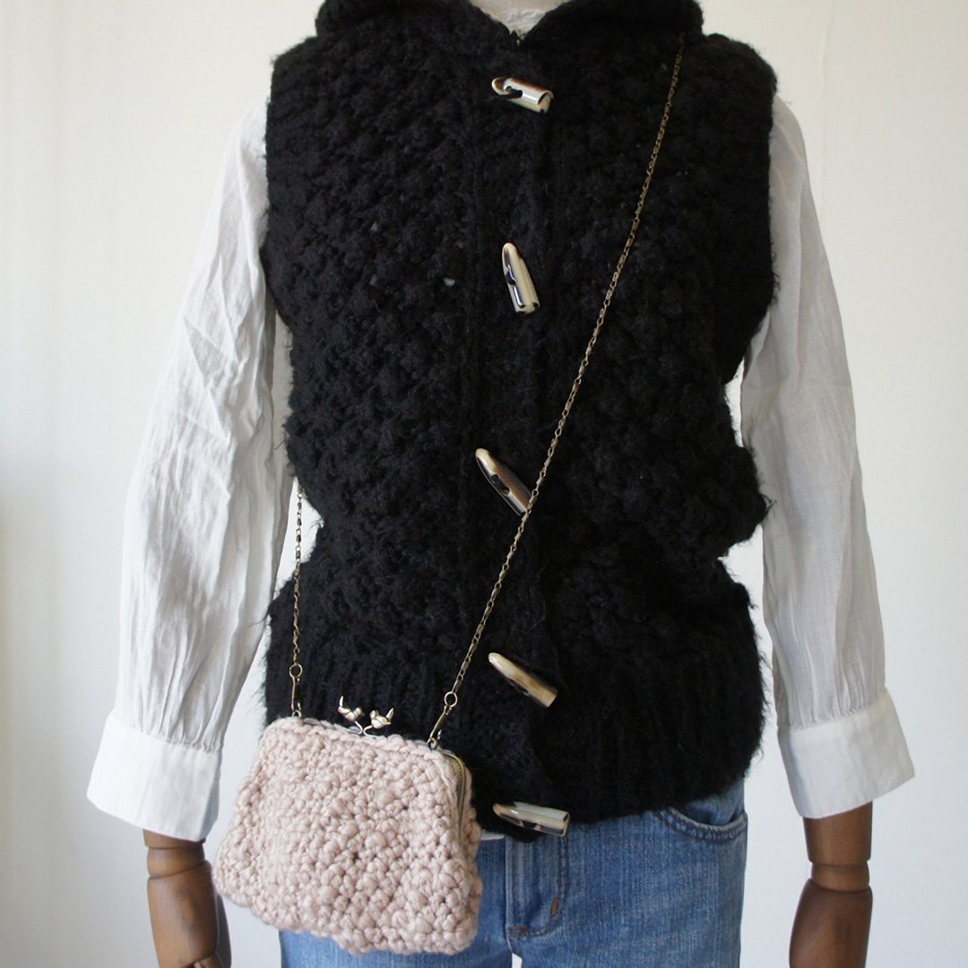 Ba-ba handmade  Crochet petit-bag  No.C1304 - 手提包/手提袋 - 其他材质 咖啡色