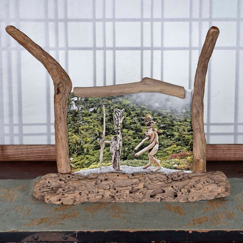 漂流木相框 照片框 照片架 木框 漂流木艺术 木质摆饰 自然艺术 100 - 画框/相框 - 木头 咖啡色