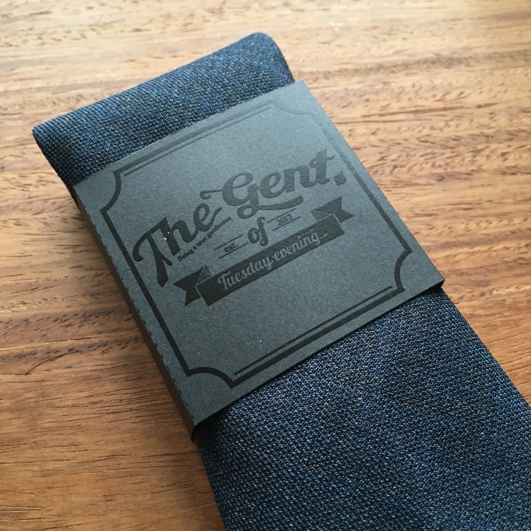 (The GENT) Oxford Navy Blue Tie Plaid Tartan - 领带/领带夹 - 棉 多色