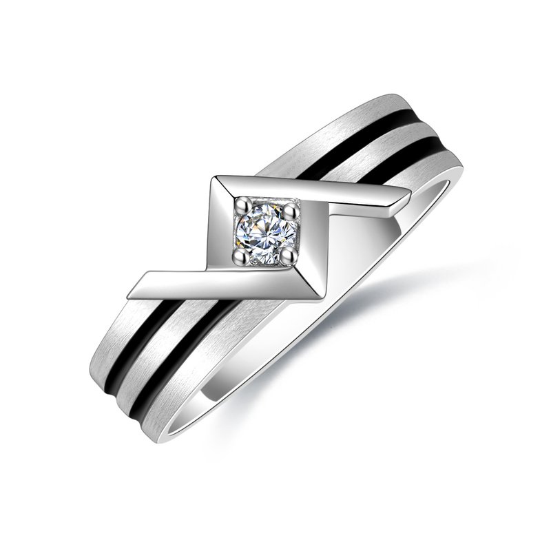 香榭 浪漫 钻石对戒 男用戒指 求婚戒指 结婚对戒推荐 - 对戒 - 钻石 银色