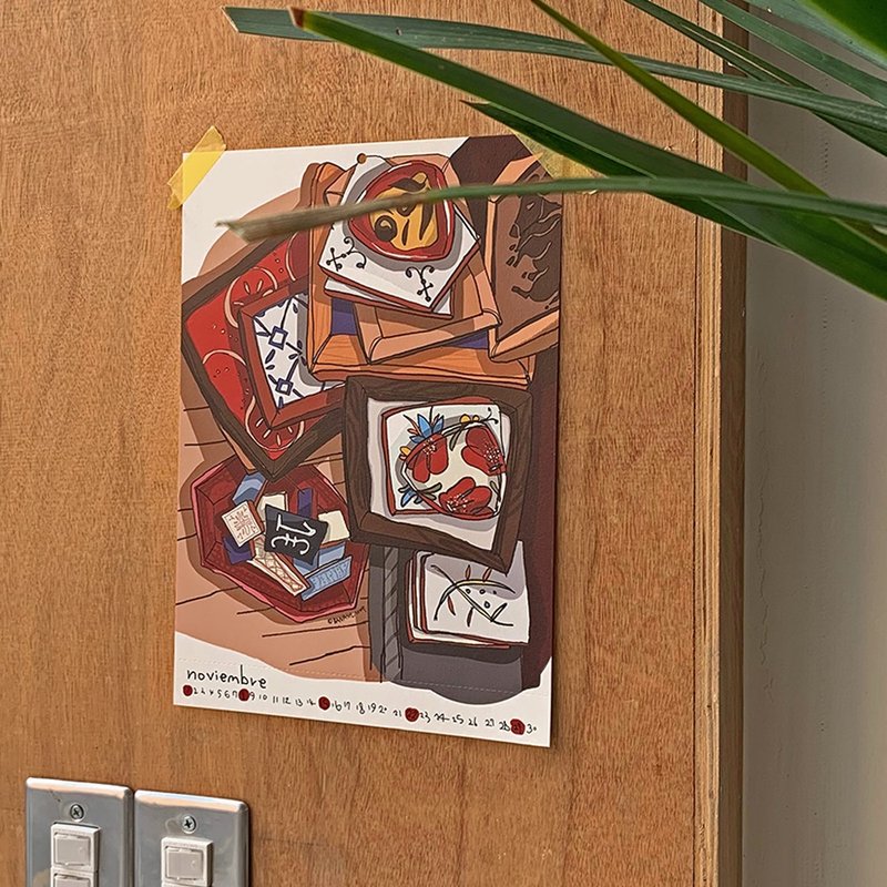 2026 旅行插画月历 _ 西班牙 - 年历/台历 - 纸 多色