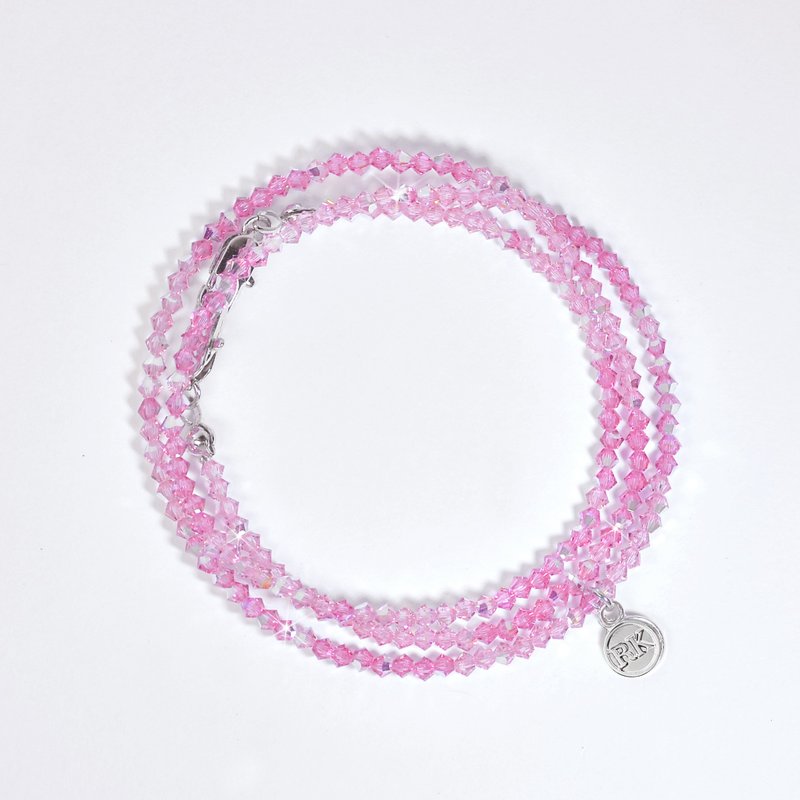 奥地利水晶 玫瑰粉 - 手链/眼镜链/口罩链/Airpods耳机链/项链 - 手链/手环 - 水晶 粉红色