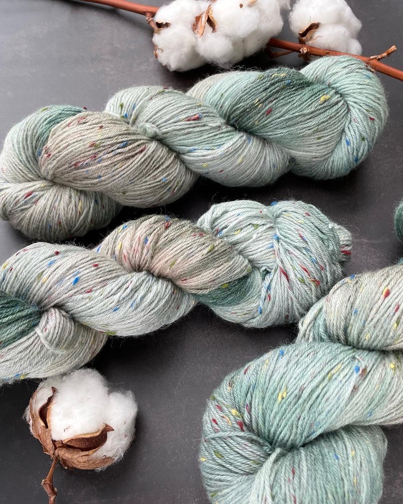 手染线-彩点绿 - 编织/刺绣/羊毛毡/裁缝 - 羊毛 绿色