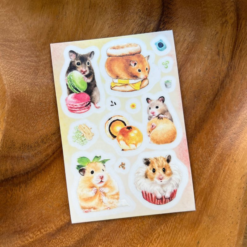 美味鼠宝透明白墨防水贴纸 - 贴纸 - 塑料 多色
