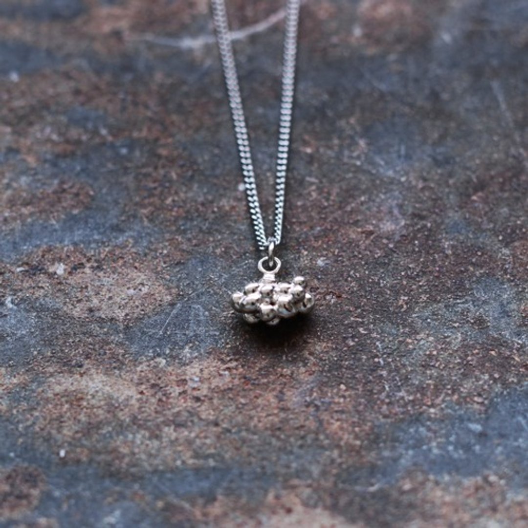 Small crushed fruit necklace [SV] N538 - 项链 - 其他金属 银色