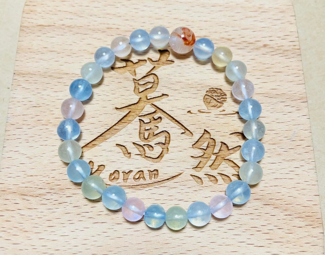 蓦然(手环系列)冰种摩根石6mm--发现自我 - 手链/手环 - 水晶 多色